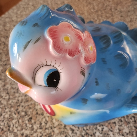 Lefton bluebird cookie jar 50`s vintage - Picture 3 of 11